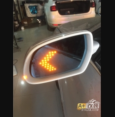 電動(dòng)折疊鏡，大視野藍(lán)倒車鏡，奧迪A4L升級(jí)